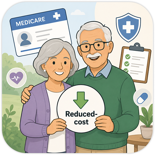 Couple with reduced-cost Medicare benefit